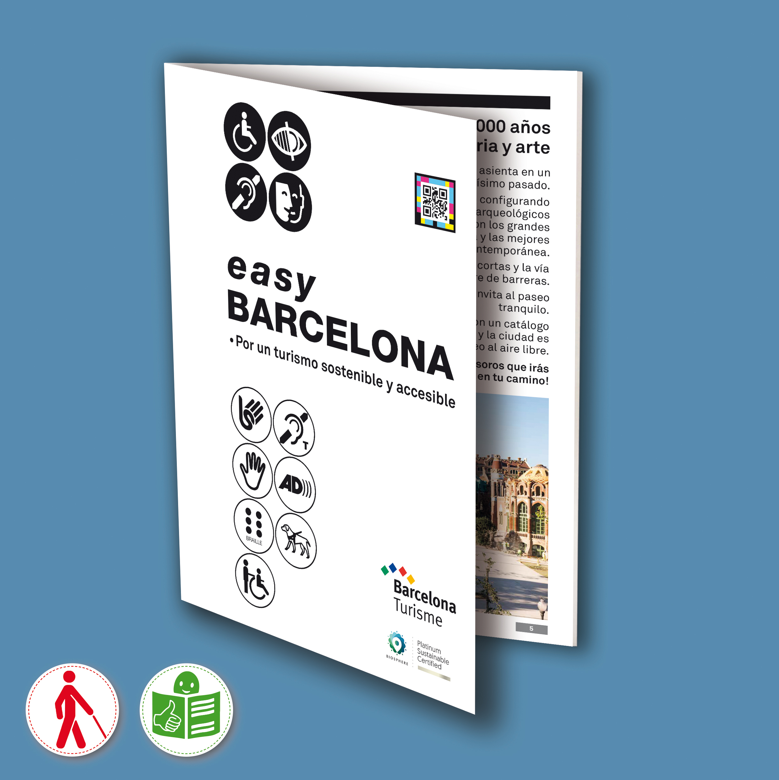 Imagen del folleto Easy BARCELONA en formato accesible