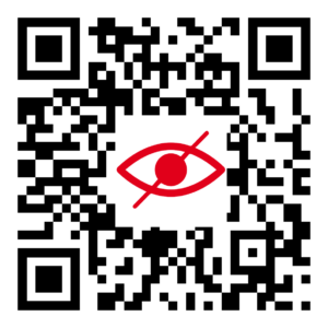 Código QR Identificado para acceder al folleto Guía de Bienvenida a ISS adaptado para personas con Discapacidad Visual, Auditiva y Dificultad de Comprensión Lectora